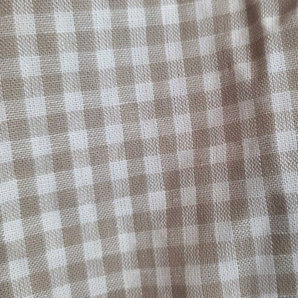 Indigo Rein Shorts Womens Large Tan Gingham Linen Blend Paperbag Waist NWT - Picture 15 of 16